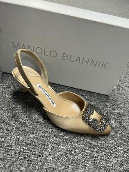 推荐MANOLO BLAHNIK 卡其色女士高跟凉鞋 3201686-0008商品