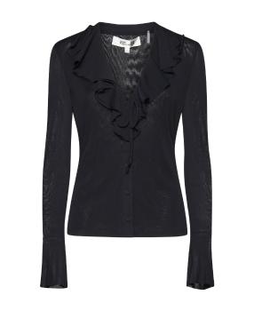 Diane von Furstenberg | Diane von Furstenberg 女士衬衫 DVFBL2R005BLACK 黑色商品图片,7.7折起