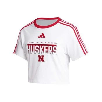 推荐adidas Nebraska Three-Stripes Cropped T-Shirt - Women's商品