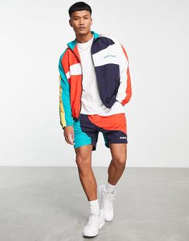推荐Parlez Leeward co-ord track jacket in multicolour retro colour blocking商品