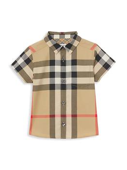 Burberry | Baby's & Little Boy's Mini Owen Oversized Vintage-Check Short-Sleeve Shirt商品图片,满$250减$50, 满减