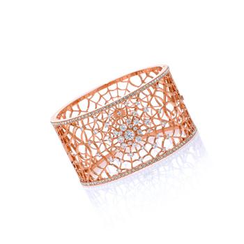 商品Swarovski Precisely Rose Gold Tone Czech White Crystal Bracelet 5503825图片