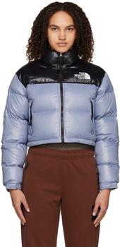 商品The North Face | Blue Nuptse Short Down Jacket,商家SSENSE,价格¥1355图片
