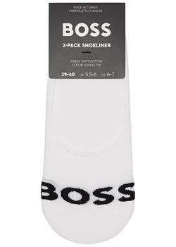 Hugo Boss | White logo-intarsia cotton-blend trainer socks商品图片,满$1享8.9折, 满折
