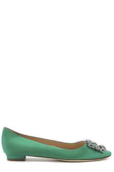 Manolo Blahnik长筒靴, Manolo Blahnik | Manolo Blahnik Hangisi Pointed-Toe Flats商品图片 8.6折