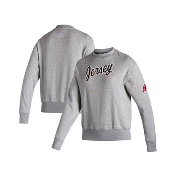 推荐Women's Heathered Gray New Jersey Devils 2021/22 Alternate Logo Reversible Pullover Sweatshirt商品