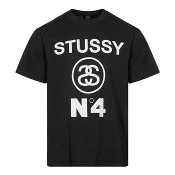 stussy包, STUSSY | Stussy No.4 Pigment Dyed T-Shirt - Black商品图片 
