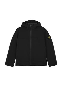 stone island jacket, Stone Island | KIDS Black hooded softshell jacket (10-12 years)商品图片 