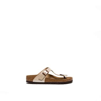 Birkenstock | Gizeh flip flops in pearly white eco -leather商品图片,