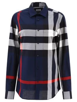 Burberry | Check Shirt Shirts Blue 6.4折×额外9折x额外9.5折, 额外九折, 额外九五折