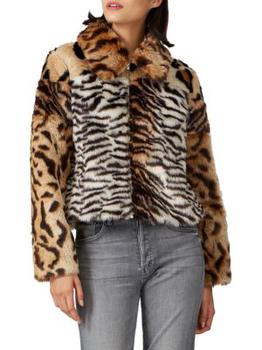 推荐​Faux Fur Mixed Animal Print Jacket商品