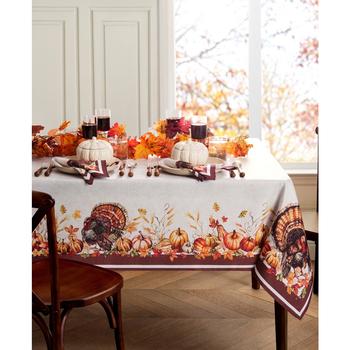 商品Elrene | Autumn Heritage Turkey Engineered Tablecloth,商家Macy's,价格¥477图片
