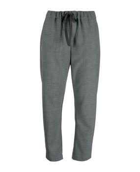 SEMICOUTURE | Charcoal Grey Virgin Wool Trousers商品图片,