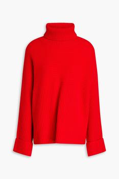 N.PEAL | Ribbed cashmere turtleneck sweater商品图片,6.4折