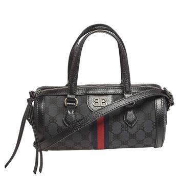 boston是什么牌子, Balenciaga | Balenciaga x Gucci Black Canvas and Leather The Hacker Project Boston Bag商品图片 8折