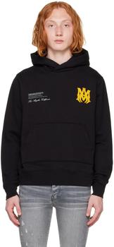 amiri卫衣推荐, AMIRI | Black Military Specs Stencil Hoodie商品图片 