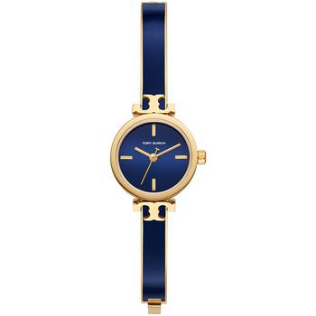 Tory Burch | Women's Slim Analog Gold-Tone & Navy Stainless Steel Bracelet Watch 22mm商品图片,