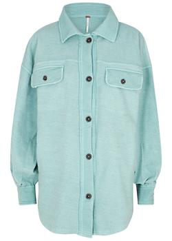 推荐Ruby turquoise brushed cotton-blend jacket商品