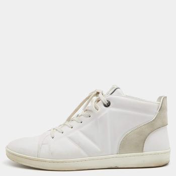 lv鞋, [二手商品] Louis Vuitton | Louis Vuitton White Leather Fuselage High Top Sneakers Size 42商品图片 9.7折, 满1件减$100, 满减