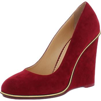 Charlotte Olympia, Charlotte Olympia | Charlotte Olympia Womens Carmen 100 Suede Slip On Wedge Heels商品图片 5.8折