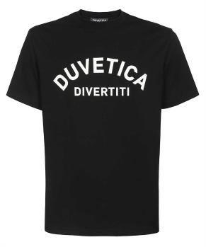 DUVETICA | DUVETICA 男士黑色棉质短袖T恤 VURT04523K0001-BKS商品图片,满$100享9.5折, 满折