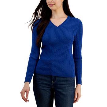 推荐Women's Cable Ivy V-Neck Sweater商品