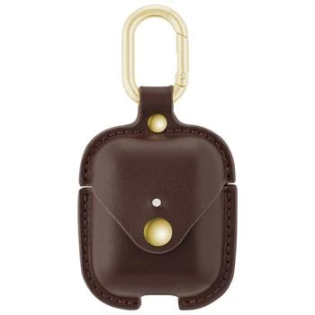 WITHit | Brown Leather Apple AirPods Case with Gold-Tone Snap Closure and Carabiner Clip,商家Macy's,价格¥194