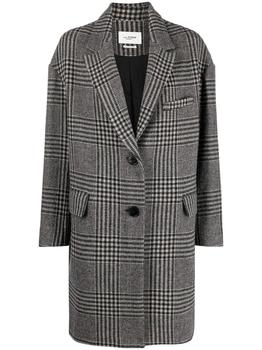 Isabel Marant | Black And White Oversized 'Limiza' Checked Coat商品图片,满$175享8.9折, 满折