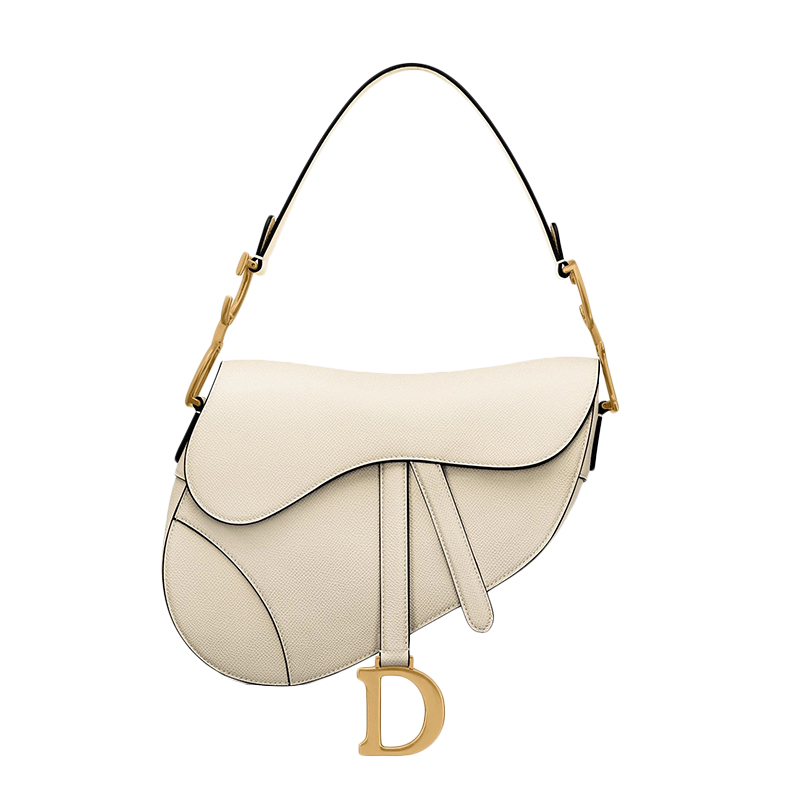 迪奥手提包, Dior | 【包税】DIOR/迪奥 SADDLE系列 拿铁色粒面小牛皮单肩手提马鞍包M0446CBAA_M030商品图片 额外9.5折, 包邮包税, 额外九五折