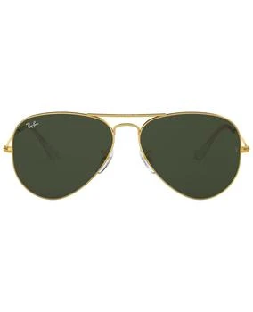推荐Ray-Ban Aviator Classic Gold and Green Sunglasses RB3025 001/58 58-14商品