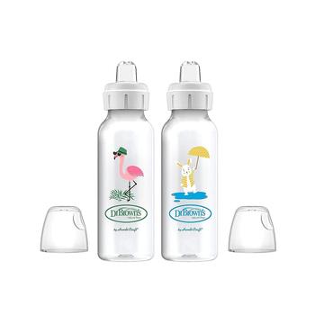 商品Dr. Browns | Narrow Sippy Baby Bottle with Silicone Soft Sippy Spout, 8oz, 2 Pack,商家Macy's,价格¥144图片