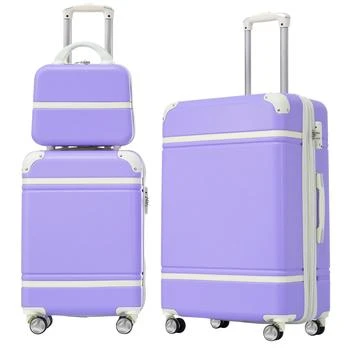 Streamdale Furniture | Streamdale Hardshell Luggage Sets 3 Pieces 20" +24" Luggages and Cosmetic Case Spinner Suitcase with TSA Lock Lightweight,商家Premium Outlets,价格¥1713