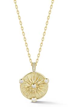 商品Sphera Milano | 14K Gold Vermeil CZ Sun Pendant Necklace,商家Nordstrom Rack,价格¥280图片