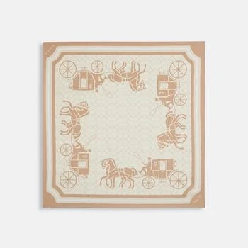 Coach | Coach Outlet Signature Horse And Carriage Silk Square Scarf 4.3折