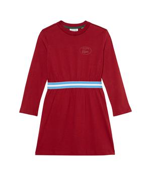Lacoste | Long Sleeve Dress with Elastic Waist Detail (Toddler/Little Kids/Big Kids)商品图片,