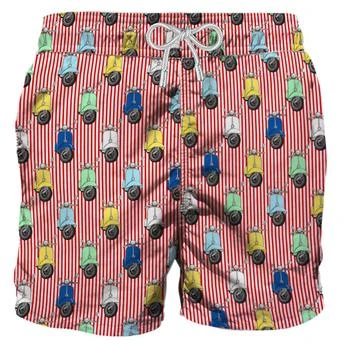 推荐MC2 Saint Barth Man Classic Swim Shorts With Vespa Print | Vespa® Special Edition商品