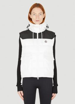 moncler羽绒服女怎么样, Moncler | Ciboure Quilted Down Sleeveless Jacket in White商品图片 