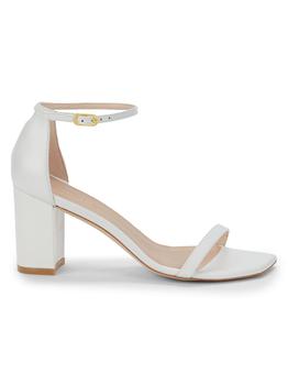 stuart weitzman凉鞋代购, Stuart Weitzman | Amelina Leather Block-Heel Sandals商品图片 4.4折