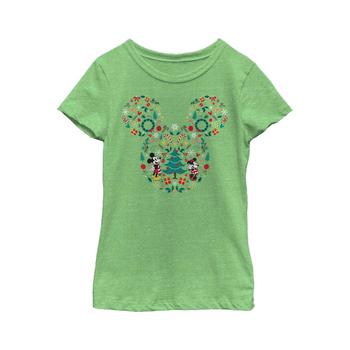Disney | Girl's Mickey & Friends Christmas Wonderland Icon Collage  Child T-Shirt商品图片,独家减免邮费