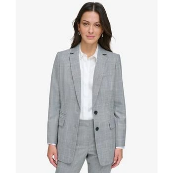 DKNY | Women's Plaid Notched-Collar Button Blazer 