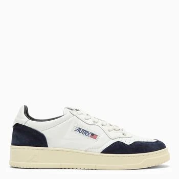 Autry | Medalist trainer in white leather and blue suede 满$110享9折, 满折