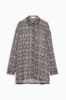 Victoria Beckham | Metallic floral-print silk-blend chiffon blouse,商家THE OUTNET US,价格¥1959