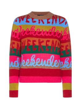 Weekend Max Mara | Weekend Max Mara Logo Intarsia Knitted Sweater商品图片,