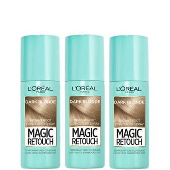 商品L'Oreal Paris | L’Oréal Paris Magic Retouch Dark Blonde Root Concealer Spray Trio Bundle,商家LookFantastic US,价格¥161图片