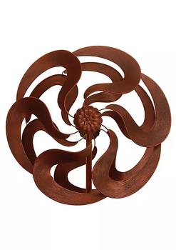 Summerfield Terrace | Home Modern Decorative 75" Bronze Flower Windmill Stake商品图片,
