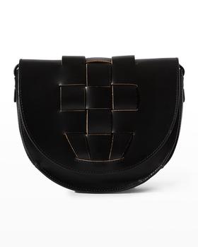 美国hereu, Hereu | Sinia Braided Leather Saddle Crossbody Bag商品图片 