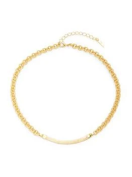 Sterling Forever | Marzia 14K Goldplated 13.5'' Chain Necklace 5折×额外9折, 独家减免邮费, 额外九折