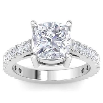 SSELECTS | 5 Carat Cushion Cut Lab Grown Diamond Classic Engagement Ring In 14k White Gold (g-h, Vs2),商家Premium Outlets,价格¥36044