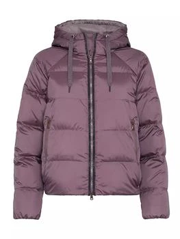 推荐Water-Resistant Matte Nylon Hooded Down Jacket With Precious Trim商品