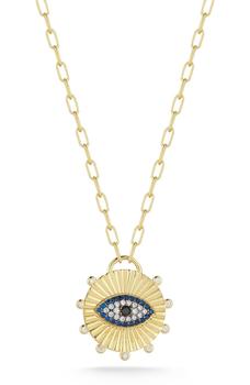 商品Sphera Milano | 14K Gold Vermeil Evil Eye Pendant Necklace,商家Nordstrom Rack,价格¥319图片